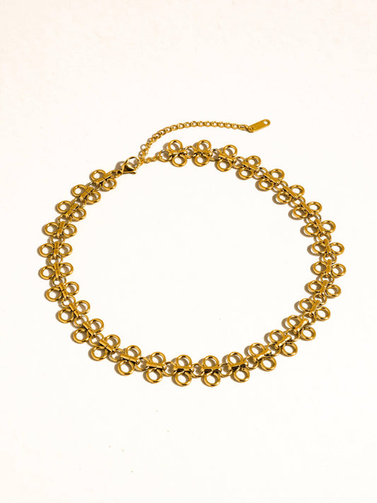 Gold 18K Looped Choker Necklace