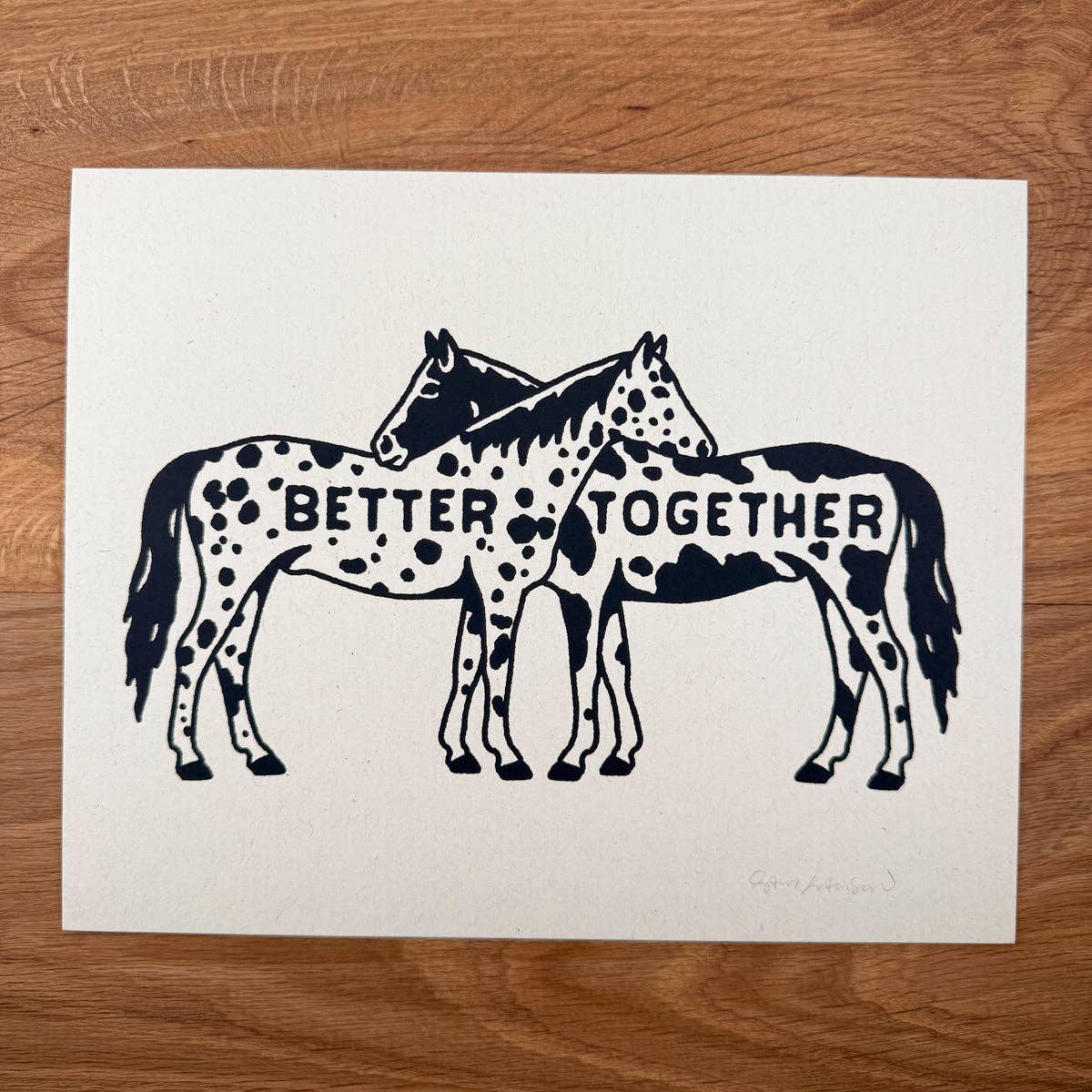 Better Together Horses - Signed Art Print