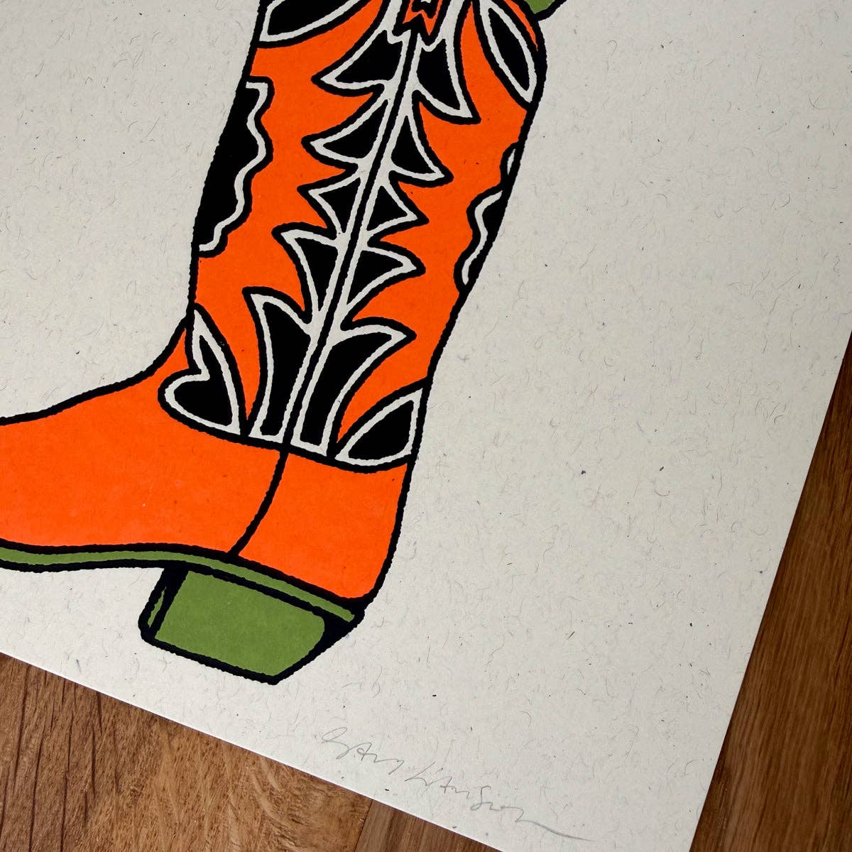 Prickly Pear Boot - Signed Art Print