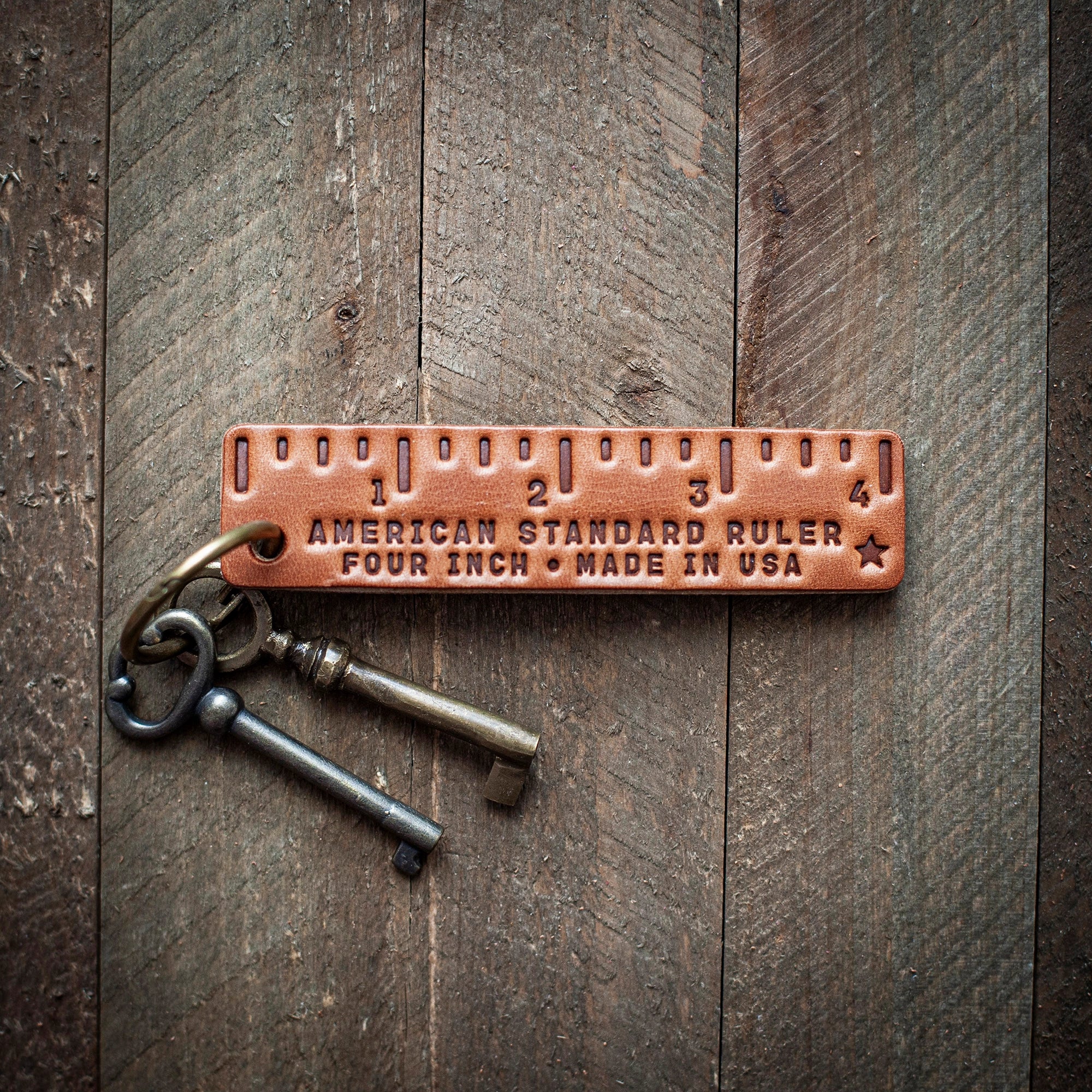 Pocket Ruler Leather Keychain – The Giddy Up