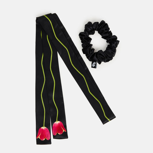 Tulip Silk Tie + Scrunchie Set