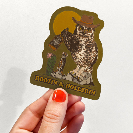 Hootin Owl Sticker