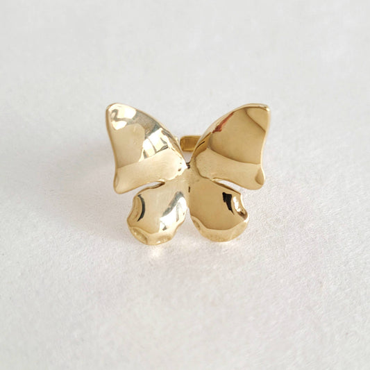 Brass Butterfly Ring