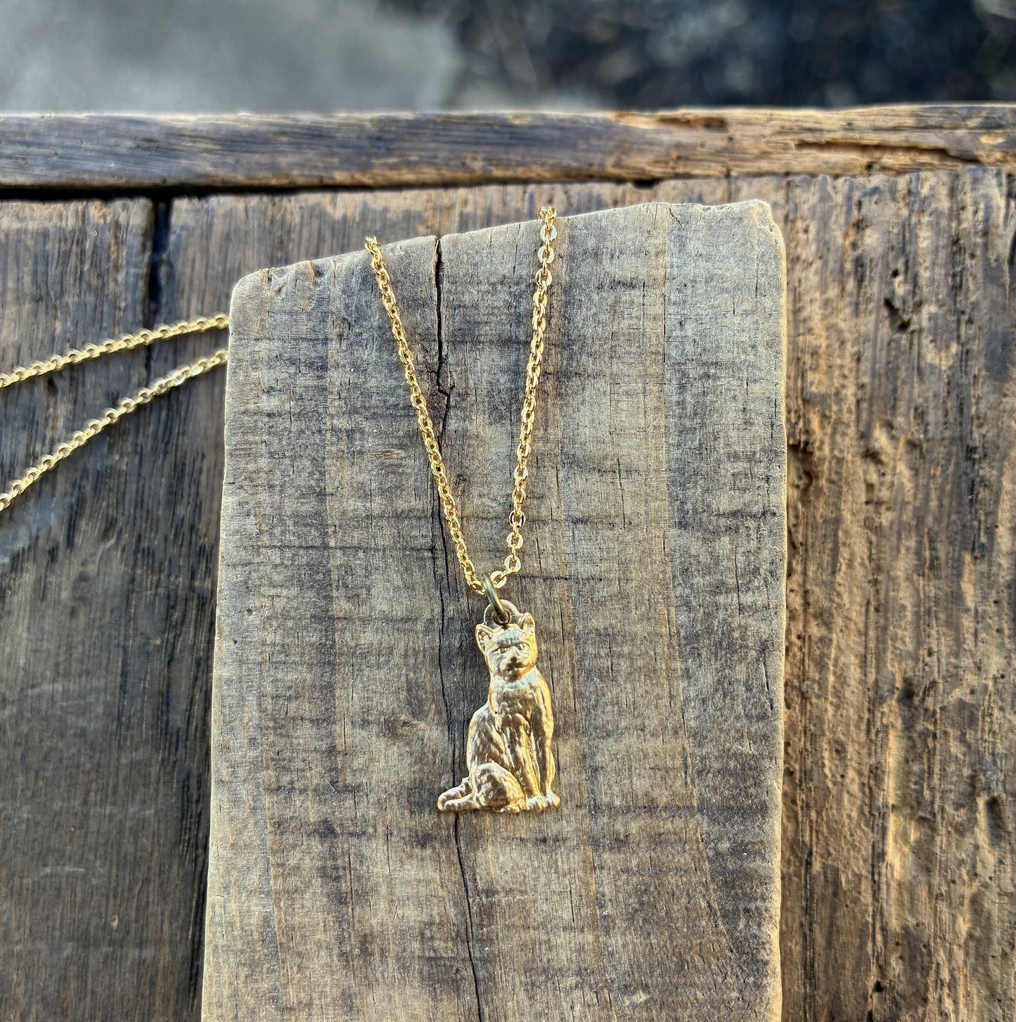 Tiny Vintage Cat Necklace