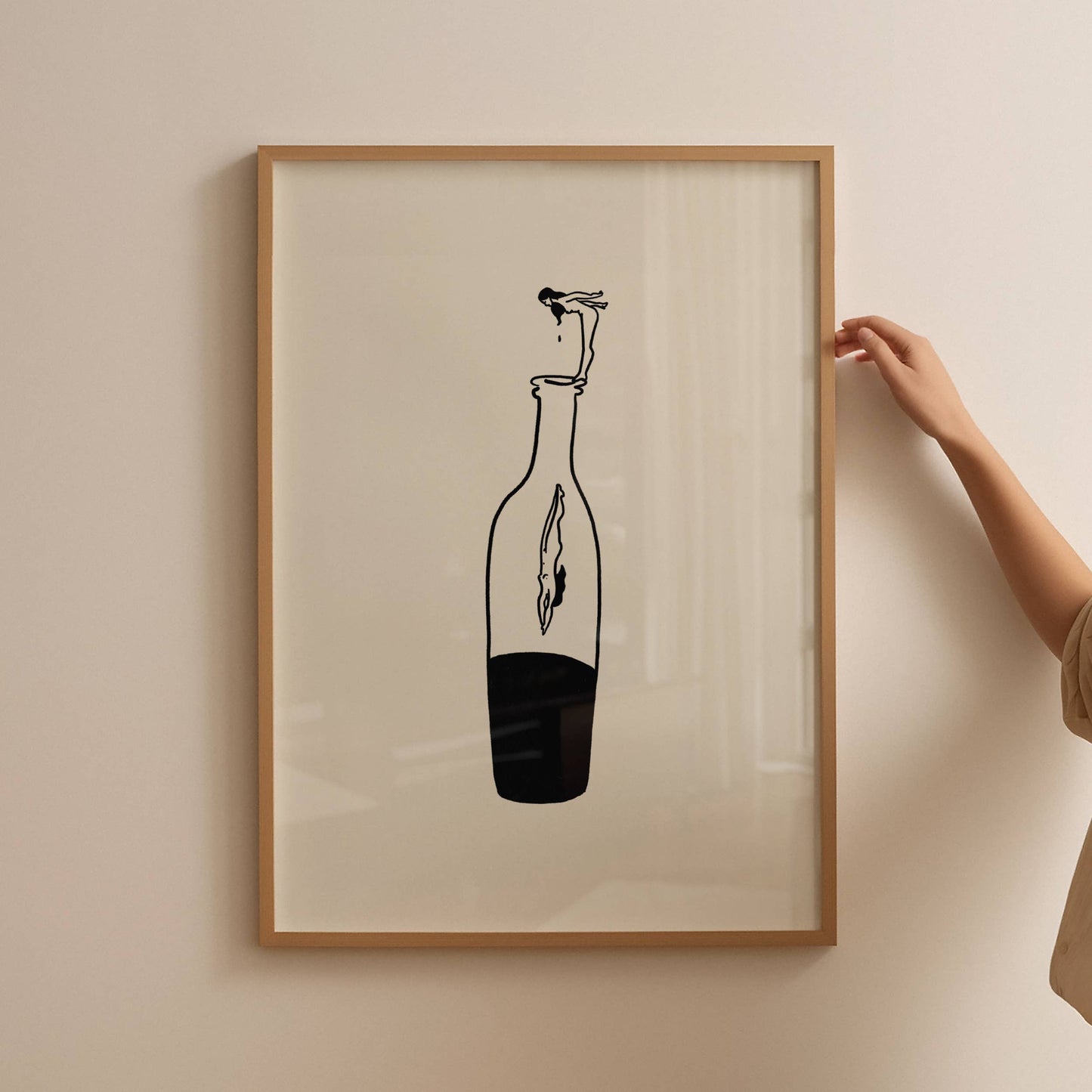 Wine Dive Art Print