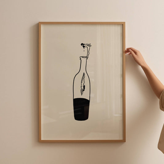 Wine Dive Art Print