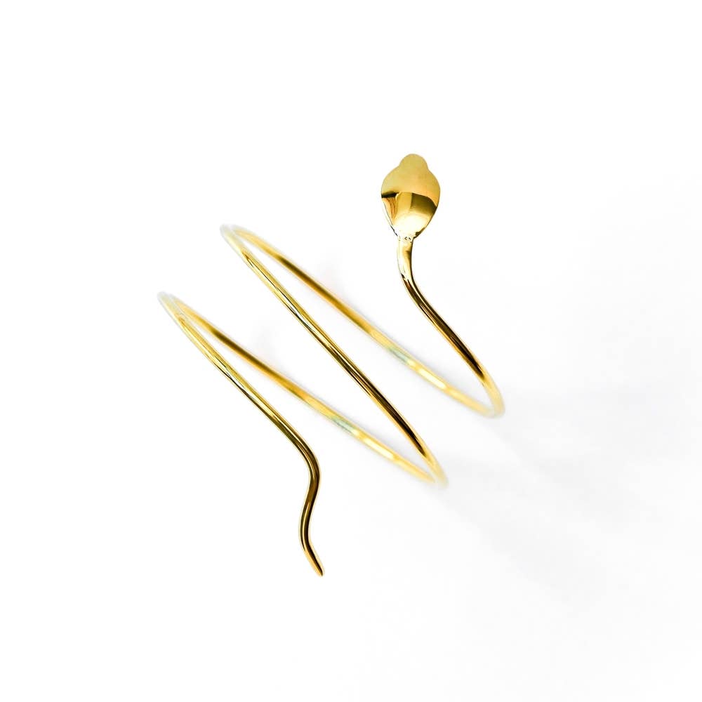 Brass Snake Arm Cuff