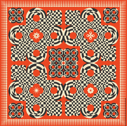 Orange Black White Bandana of the Month