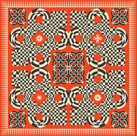 Orange Black White Bandana of the Month