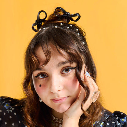 Bow Hair Pin Black