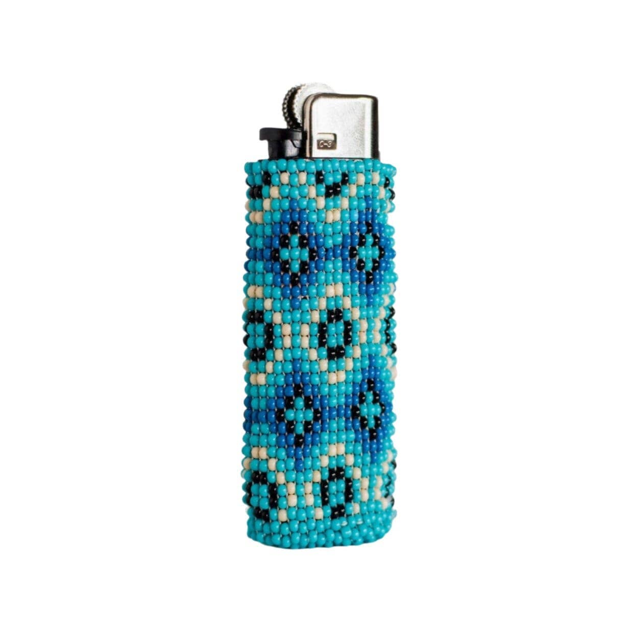 Beaded Lighter Case Turquoise & Blue