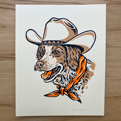 Brittany Cowdog - Signed Art Print