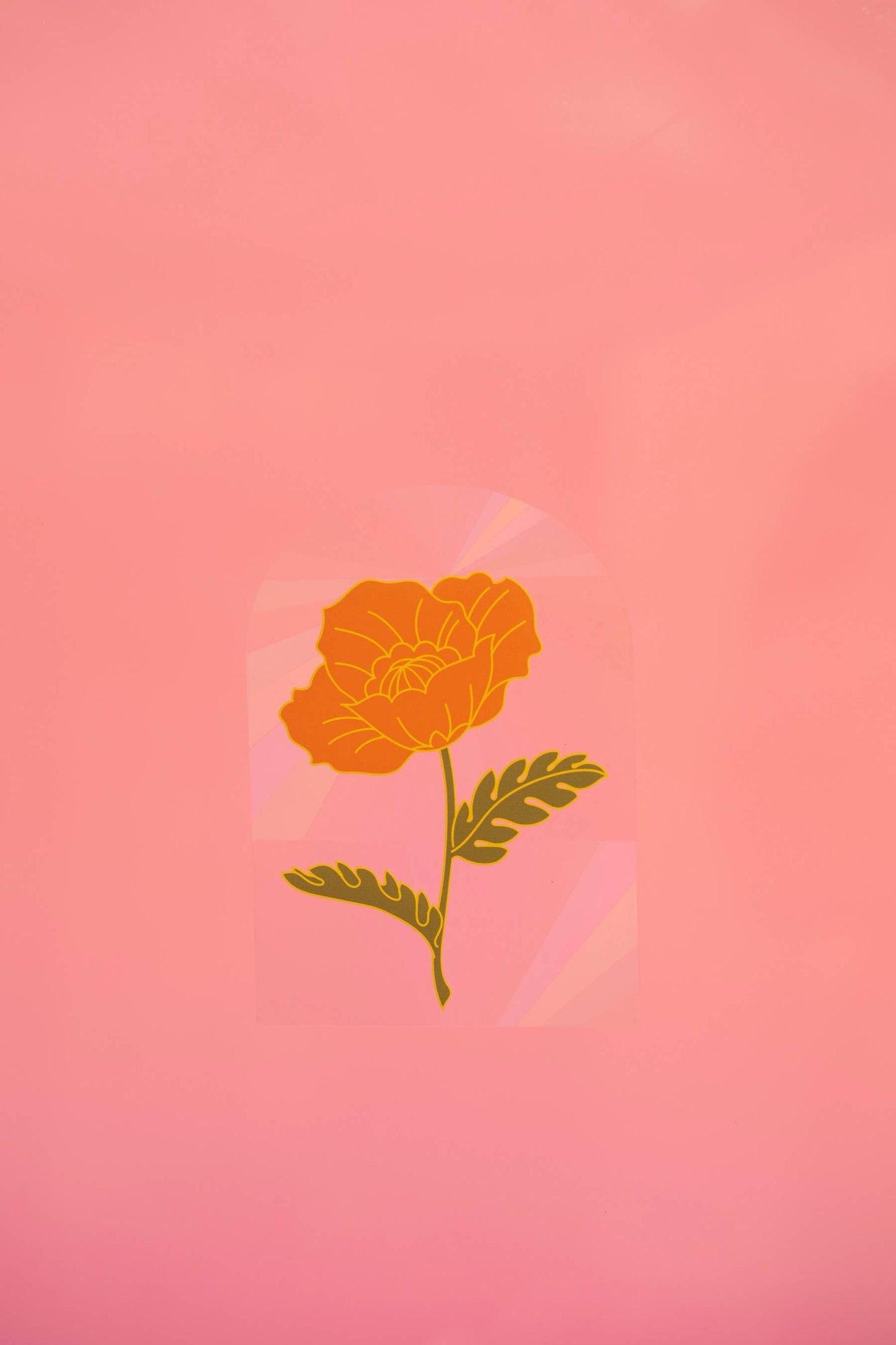 Poppy Sun Catcher Decal