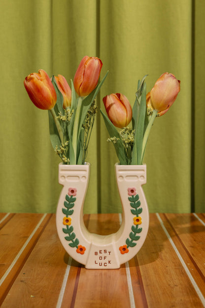 Horseshoe Ceramic Vase