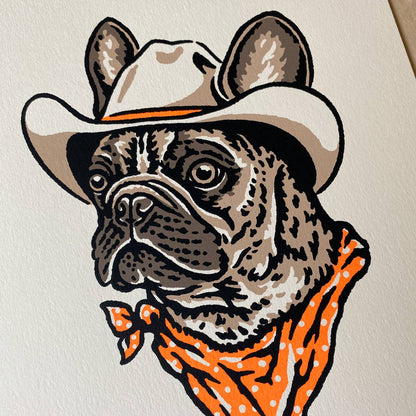 French Bulldog Cowdog Signed Art Print