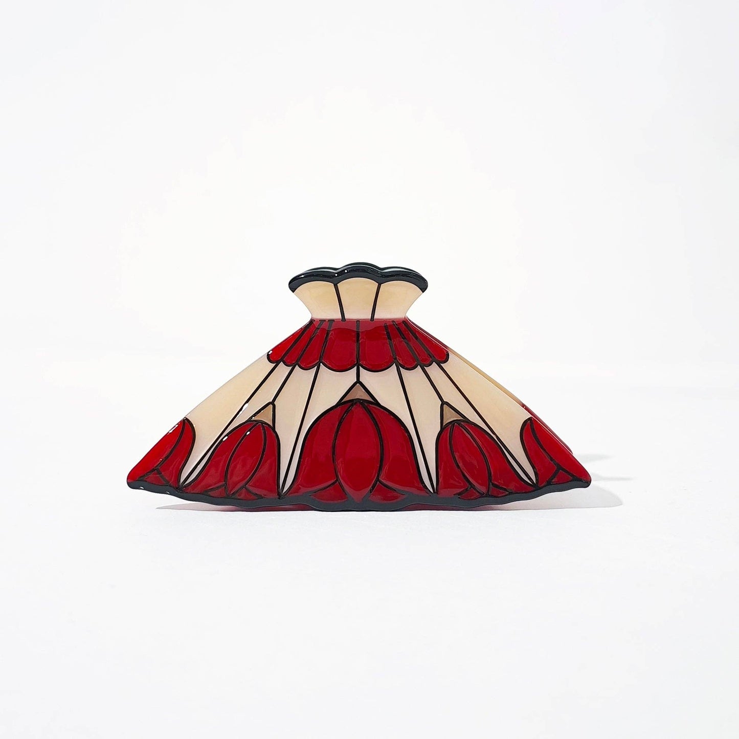 Red Vintage Lamp Hair Claw Clip