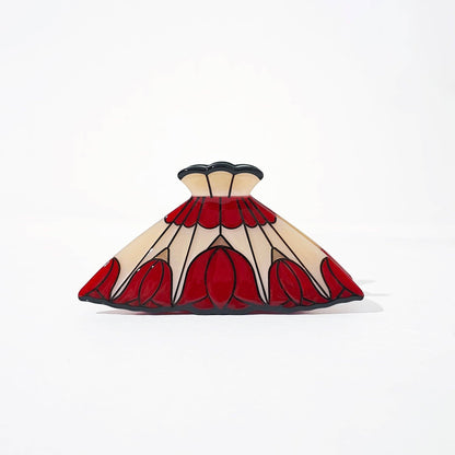 Red Vintage Lamp Hair Claw Clip