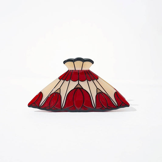 Red Vintage Lamp Hair Claw Clip