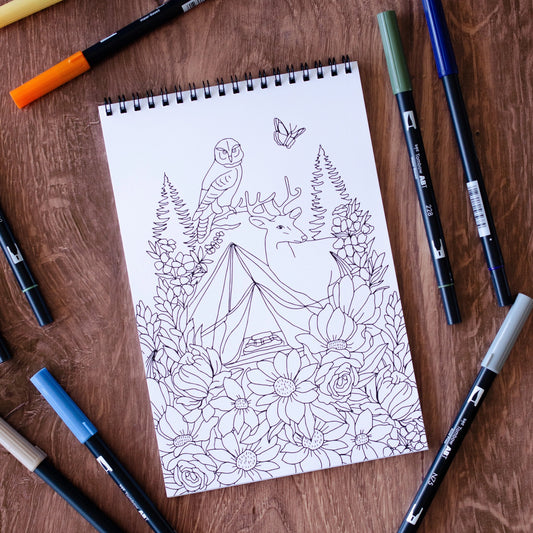 Outdoor Adventure Coloring Book