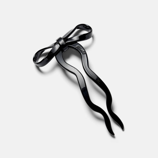 Bow Hair Pin Black