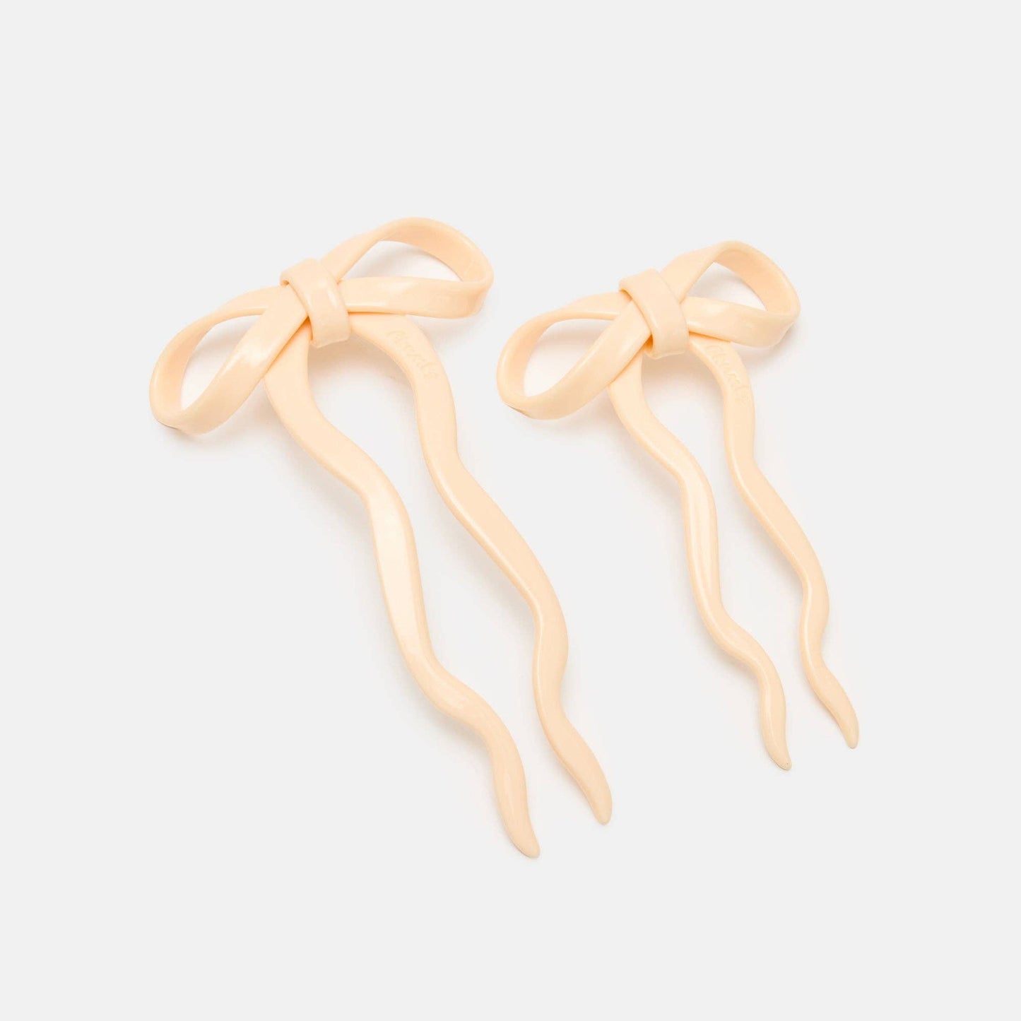 Bow Hair Pin Cream