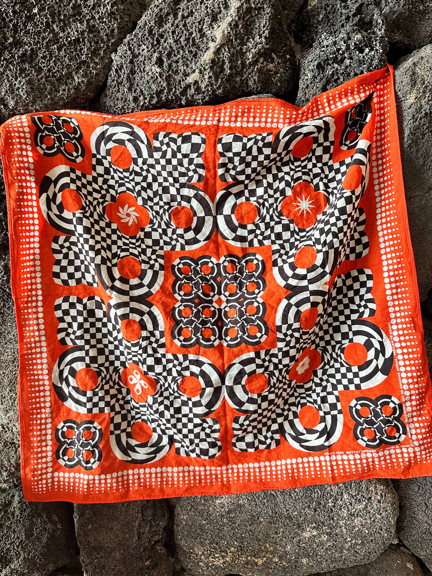 Orange Black White Bandana of the Month
