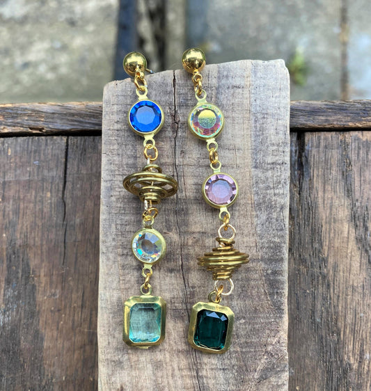 Galaxy Vintage Crystal Earrings