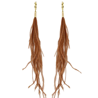 Ostrich Feather Earrings