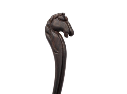 Wood Carved Horse Hair Stick