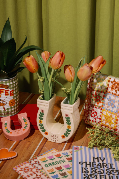 Horseshoe Ceramic Vase