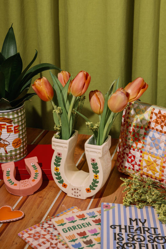 Horseshoe Ceramic Vase