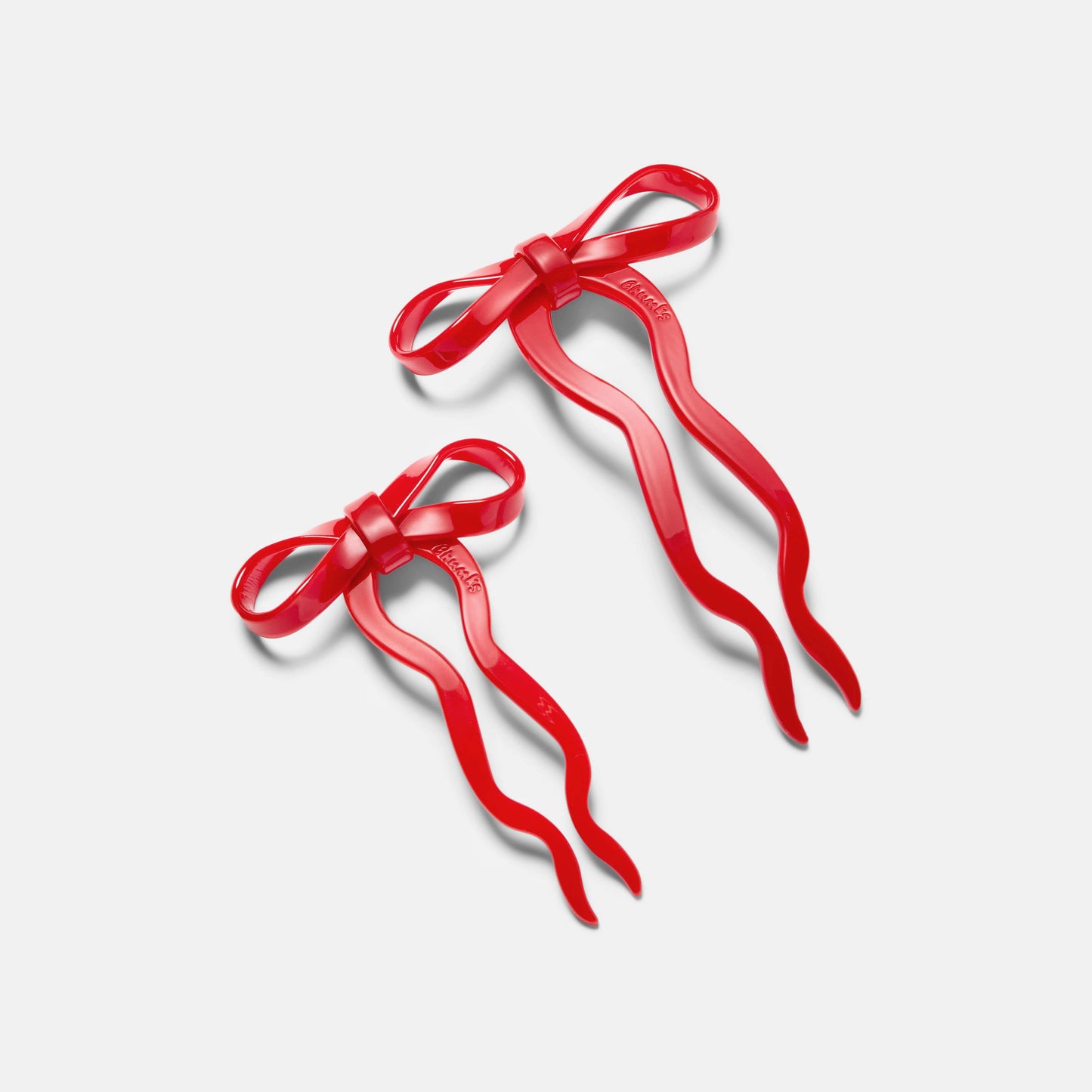 Bow Hair Pin Red