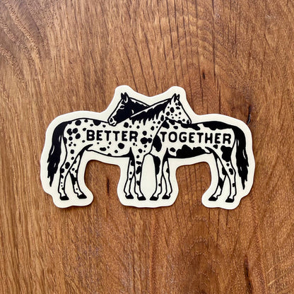 Better Together Horses Vinyl Sticker