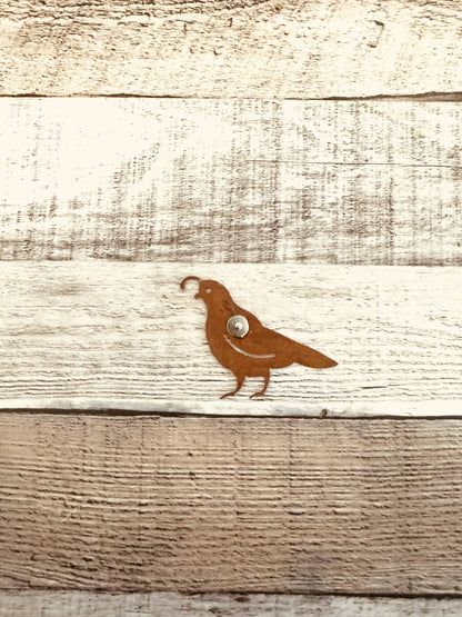 Quail Metal Hat Pin