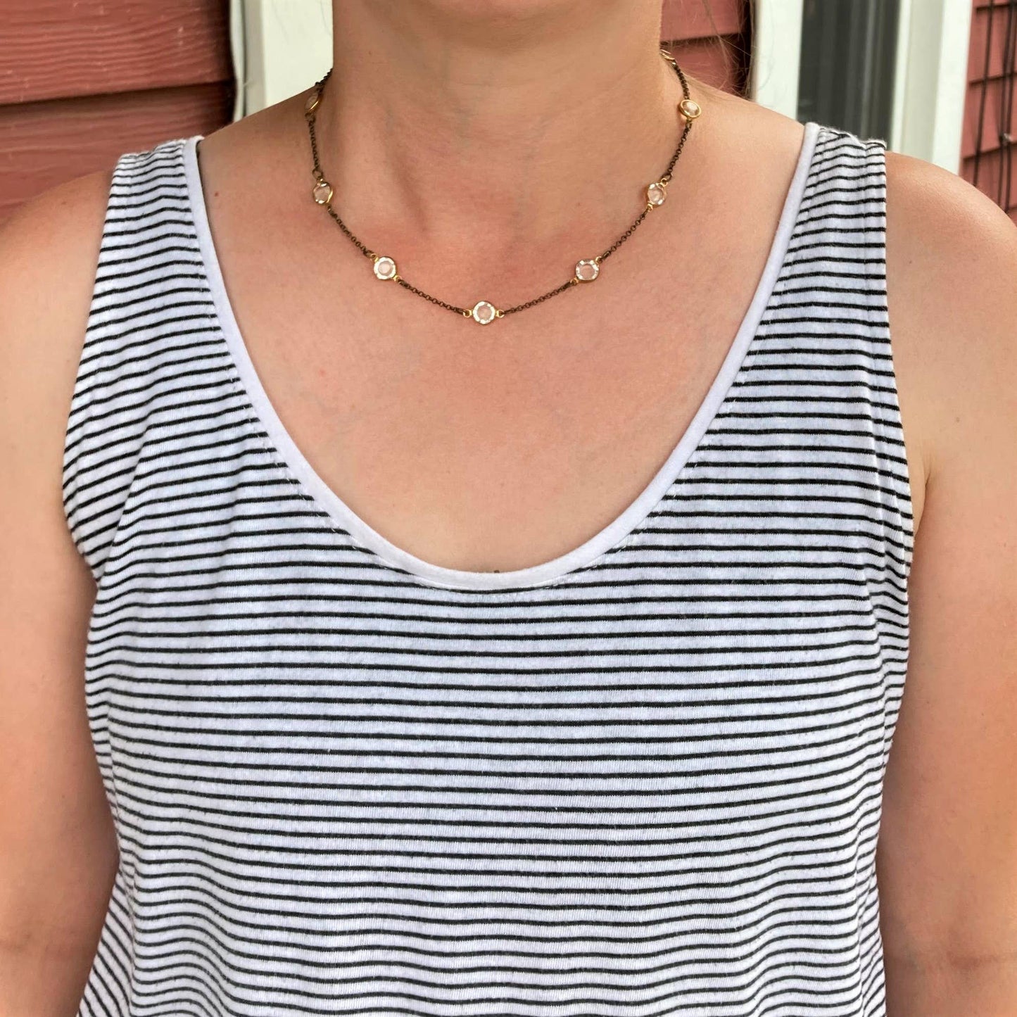 Vintage Crystal Stringed Necklace