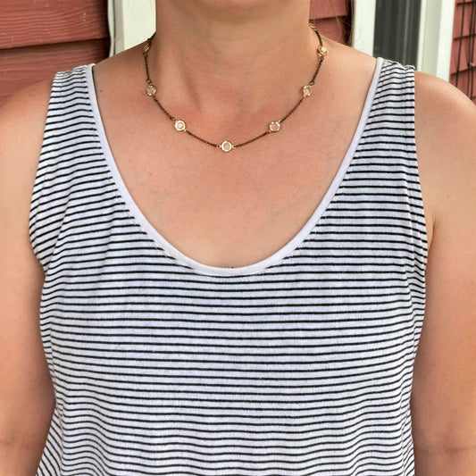 Vintage Crystal Stringed Necklace