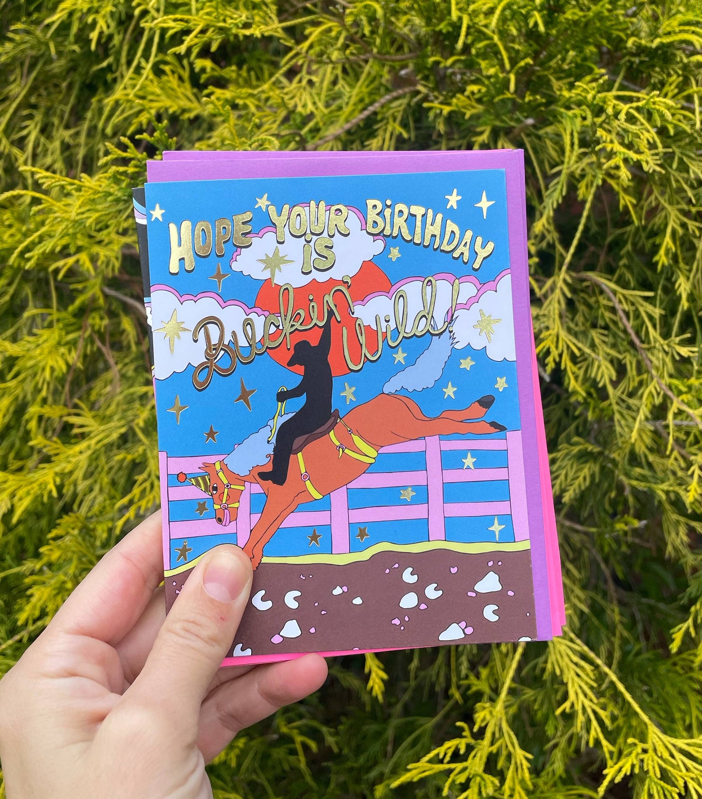 Buckin' Wild Birthday Card