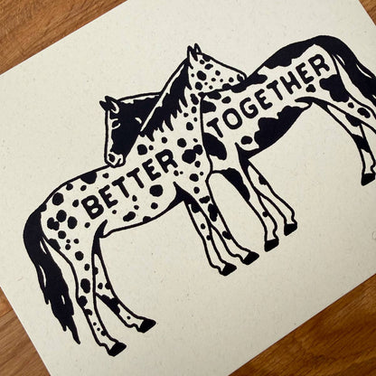 Better Together Horses - Signed Art Print