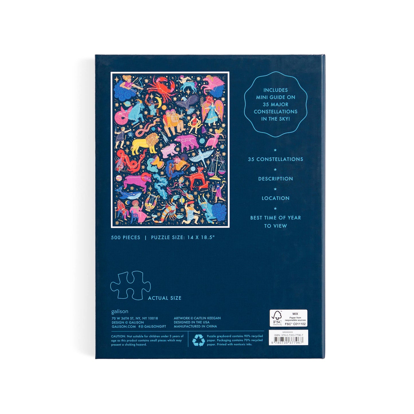 Stargazing Constellation 500 Piece Book Puzzle