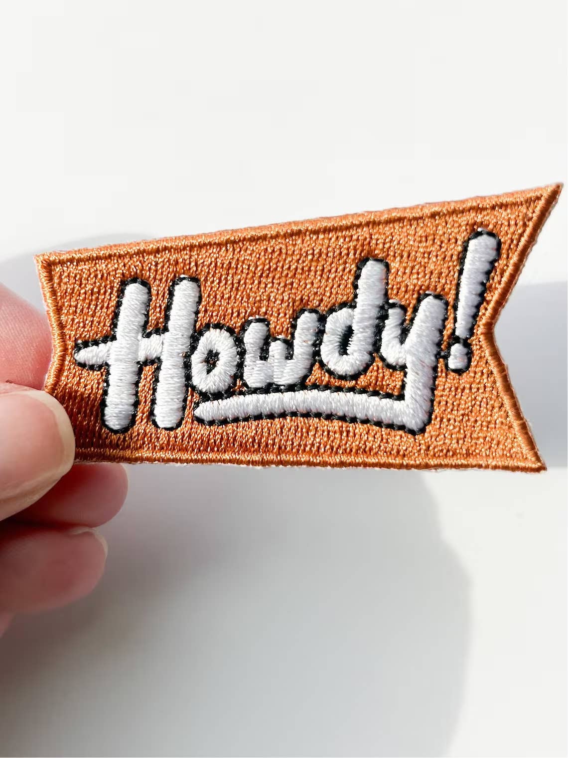 Orange Howdy Iron-On Patch