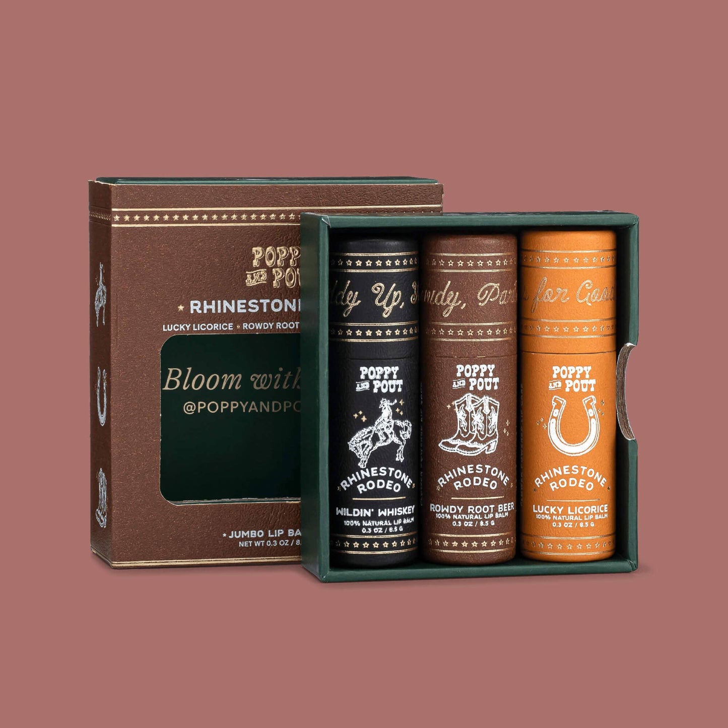 Rhinestone Rodeo Lip Balm Trio Gift Set