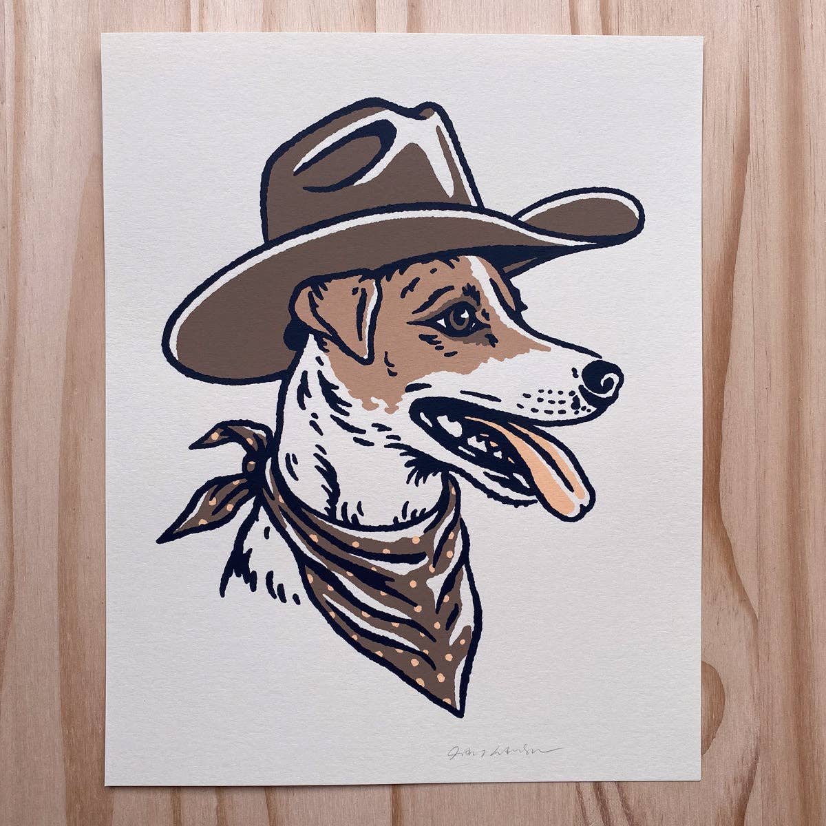 Jack Russell Cowdog - Signed Art Print