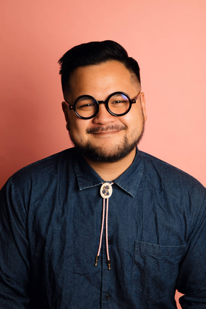 Navy Rose Bolo Tie