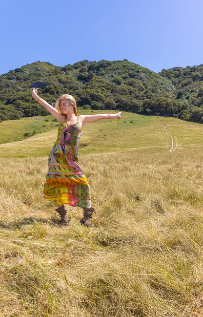 Green Patchwork Dress