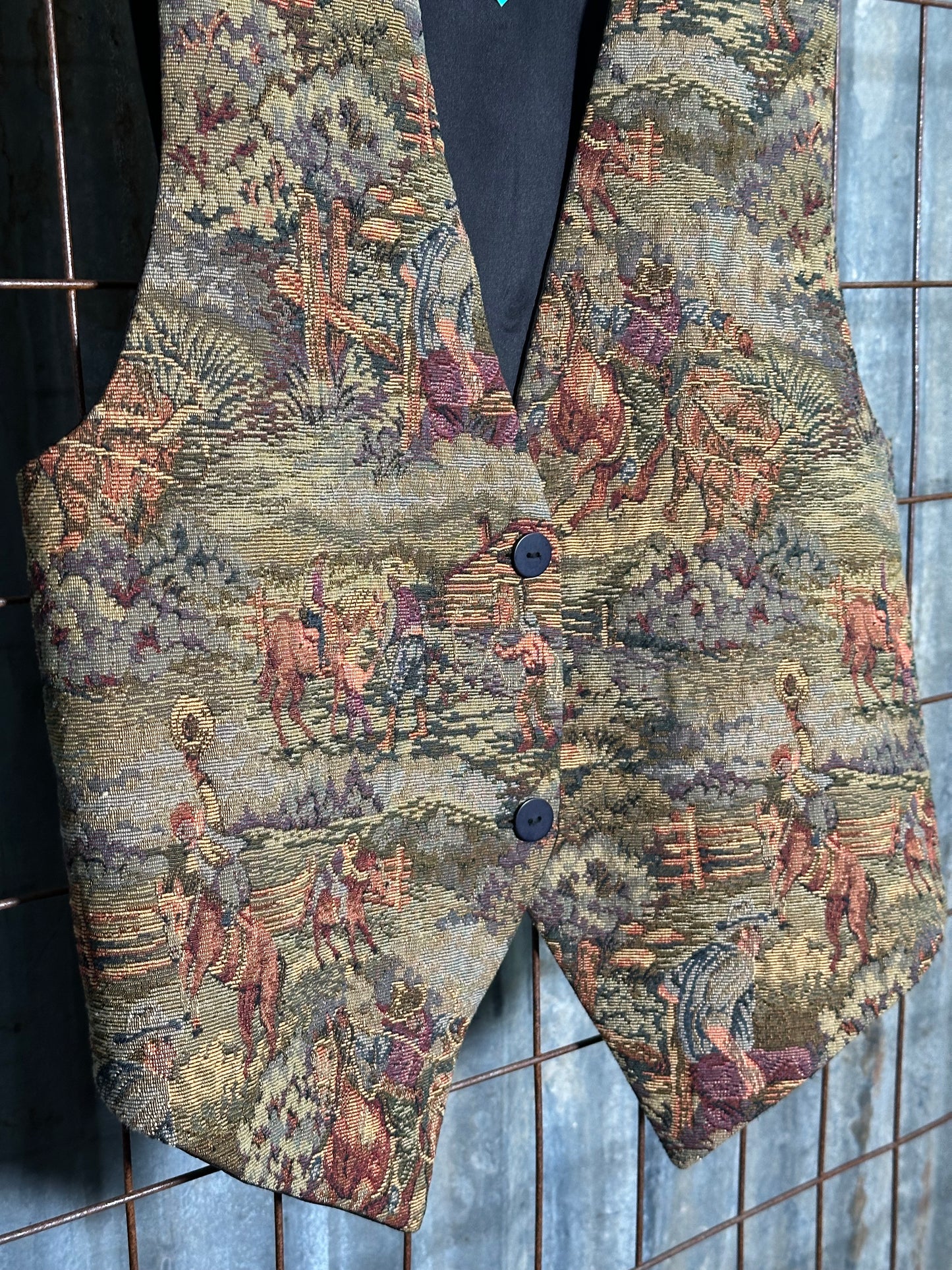 Vintage Cowboy Tapestery Vest