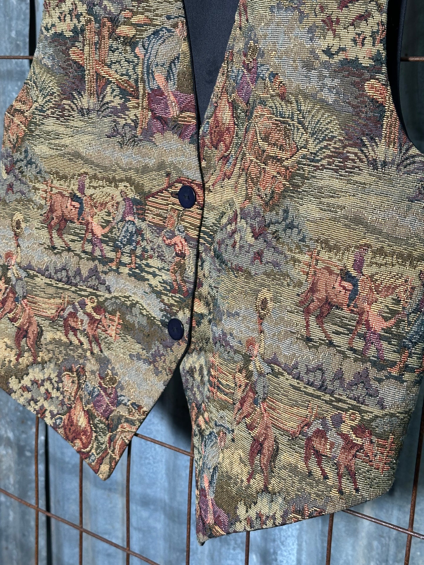 Vintage Cowboy Tapestery Vest