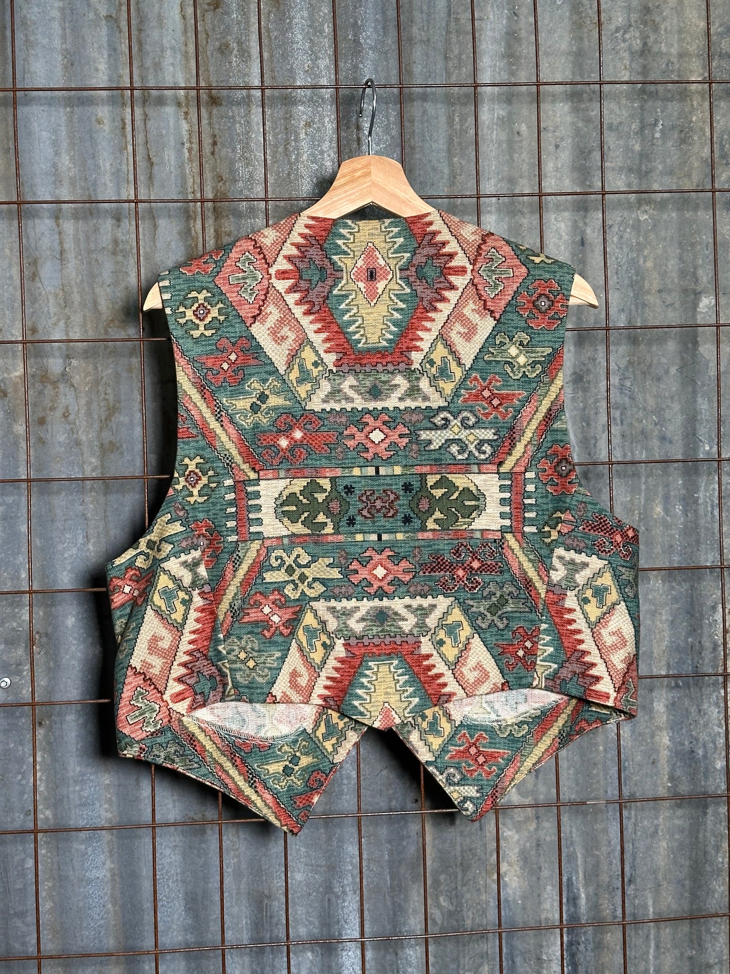 Vintage Turquoise Cream Concho Vest