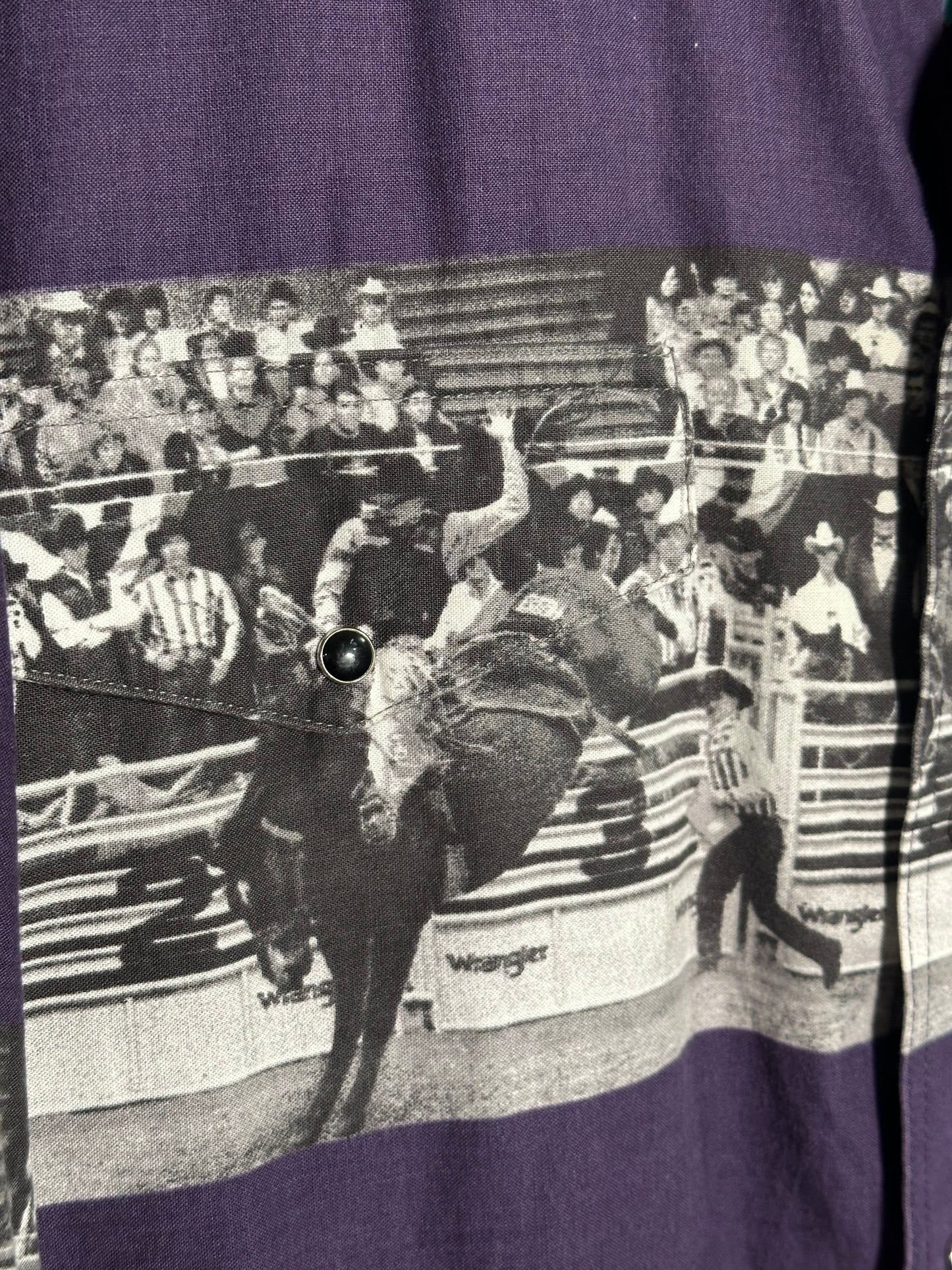 Vintage Purple Wrangler Rodeo Shirt