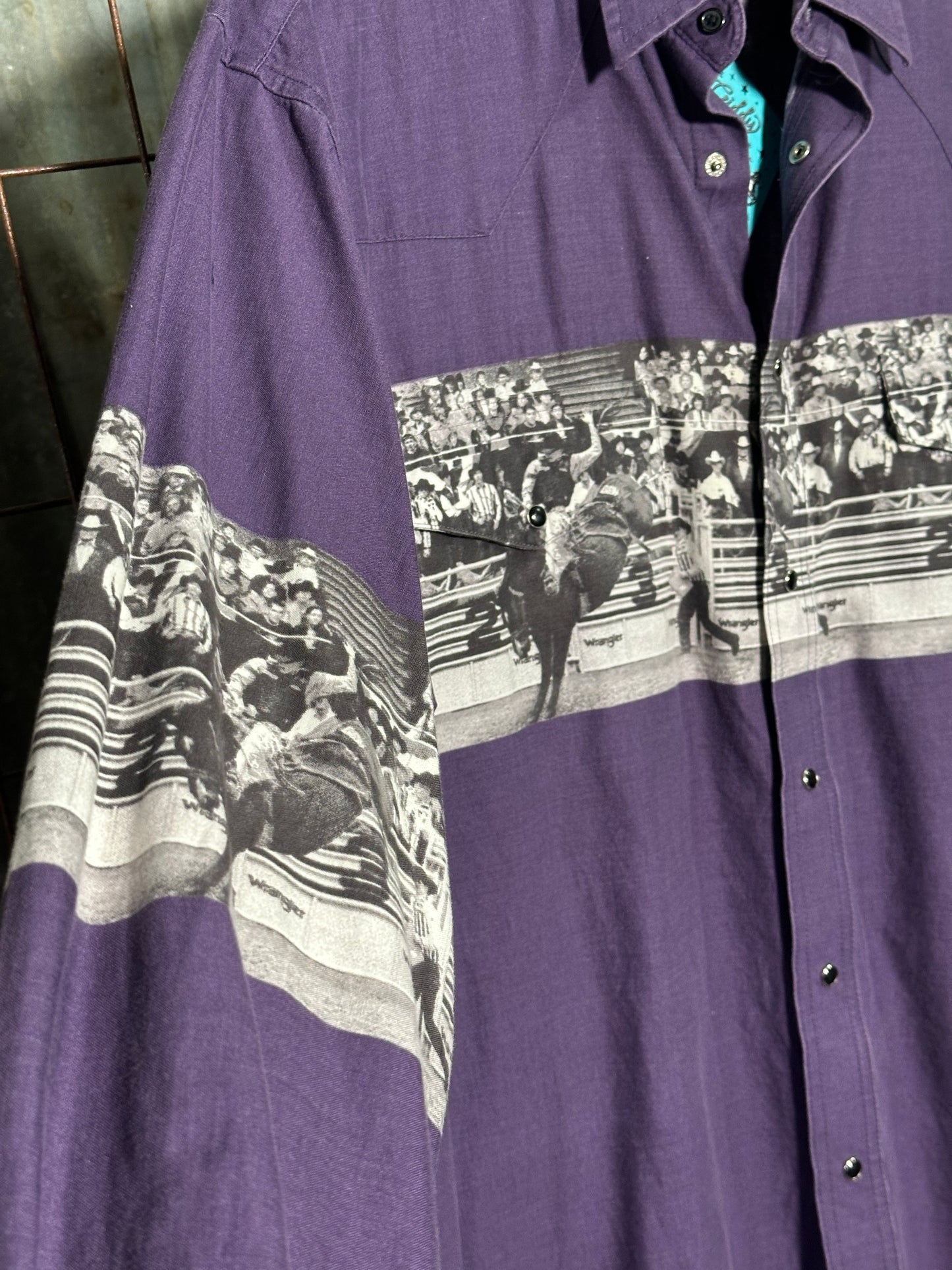Vintage Purple Wrangler Rodeo Shirt