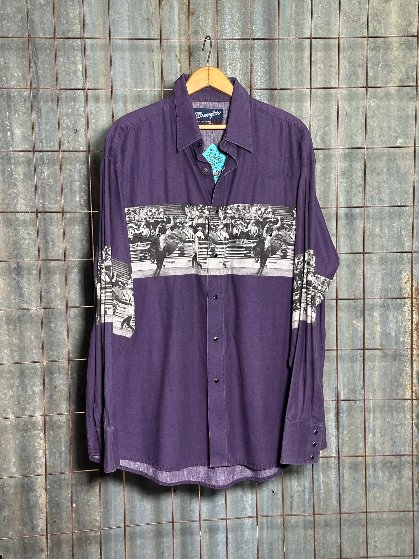 Vintage Purple Wrangler Rodeo Shirt